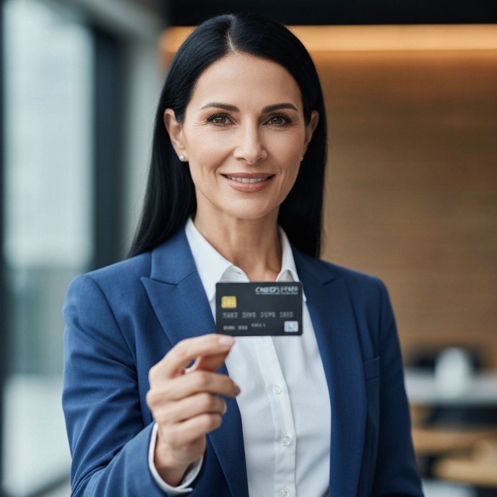 Person holding credit card